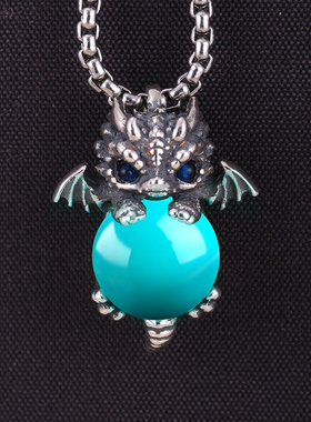 通体纯银吊坠扣本命年龙年生肖