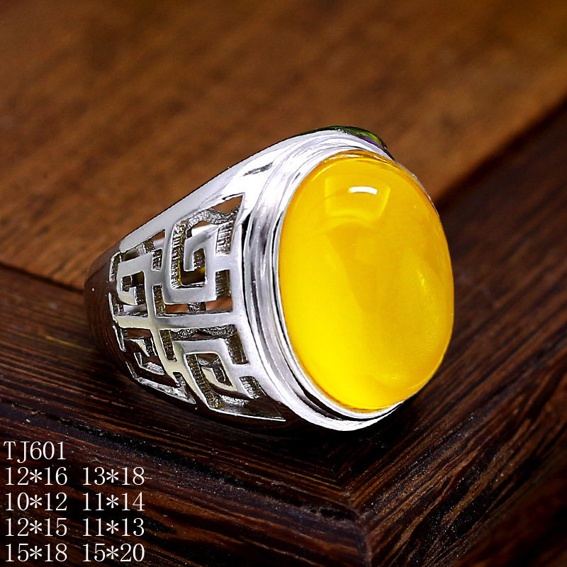 纯银男戒指空托13S9251810