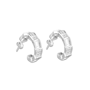 S925纯银耳钉空托diy手工镶嵌贝壳绿松石耳饰耳环银饰品配件空托