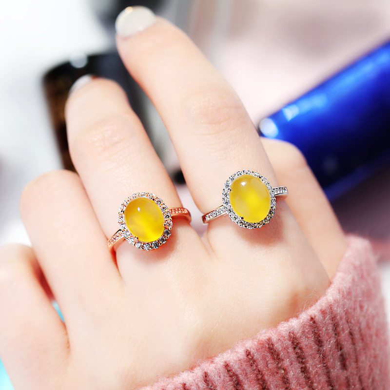 S925纯银戒指空托diy韩版时尚女