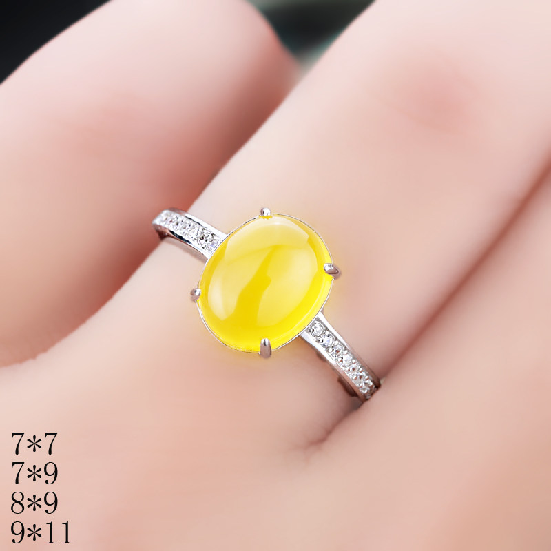 通体S925银戒指空托女镶嵌戒托