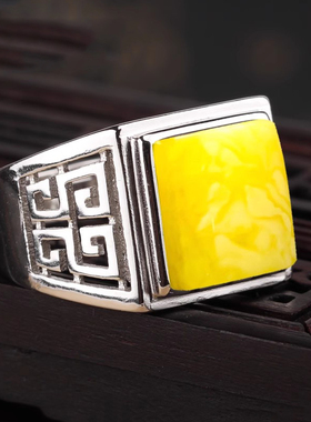 s925纯银戒指空托镶嵌南红11*11