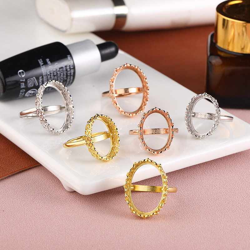 女款戒托S925银戒指空托