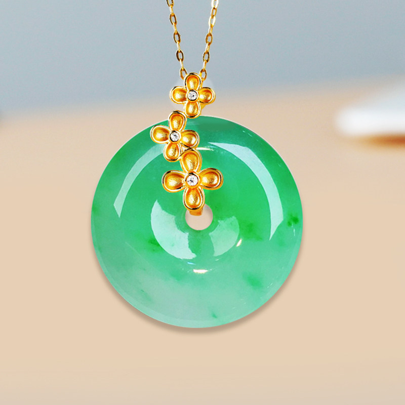 S925纯银平安扣夹扣diy银配件平安扣专用扣翡翠玉坠吊坠扣头夹扣