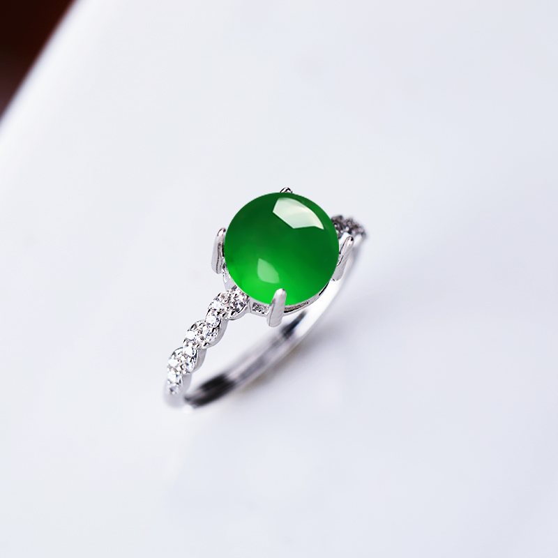 戒指空托女925银日韩镶嵌戒面