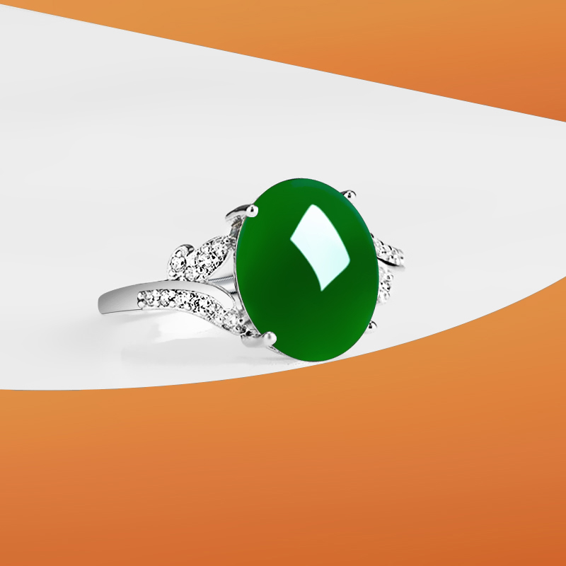 925银戒指空托女镶嵌绿松石戒托