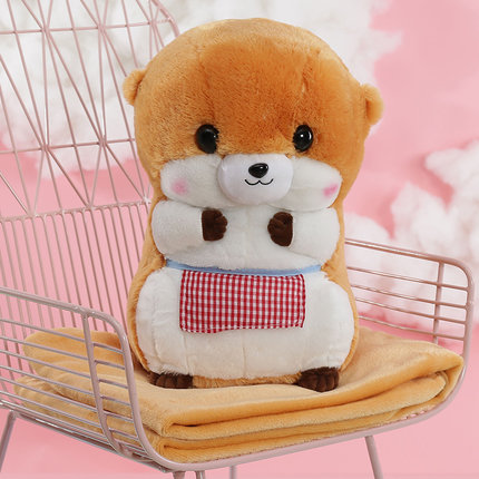 博美抱枕被子两用靠垫被沙发办公室午休靠枕头被汽车多功能空调毯