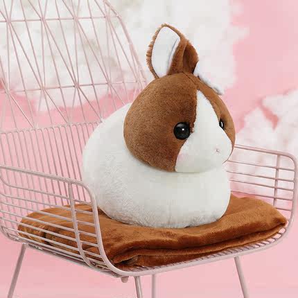 兔子午睡休枕头被子汽车抱枕被子两用靠垫被大号珊瑚绒公仔毯