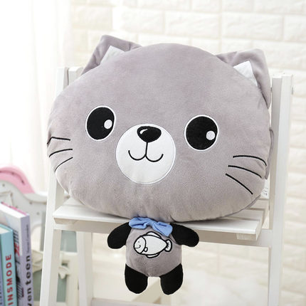 多功能午睡枕头抱枕被子两用可爱韩国卡通办公室汽车靠垫珊瑚绒被