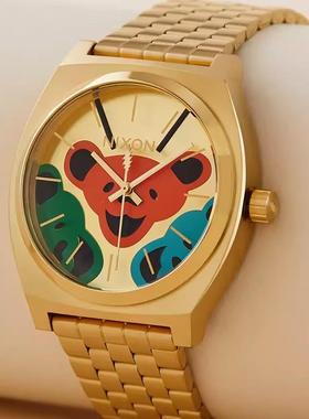 代购Nixon尼克松跳舞小熊限量联名款时尚潮流个性男女小金表A1341