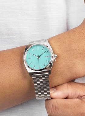 正品nixon提夫尼蓝手表尼克松男女方形湖蓝情侣腕表小表盘石英表