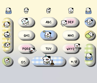 可爱小东西3D立体/苹果ios安卓百度输入法皮肤键盘美化可爱简约