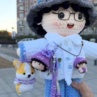 成品手工毛线钩织许嵩玩偶软糖格洛米周边造型编织手工摆件