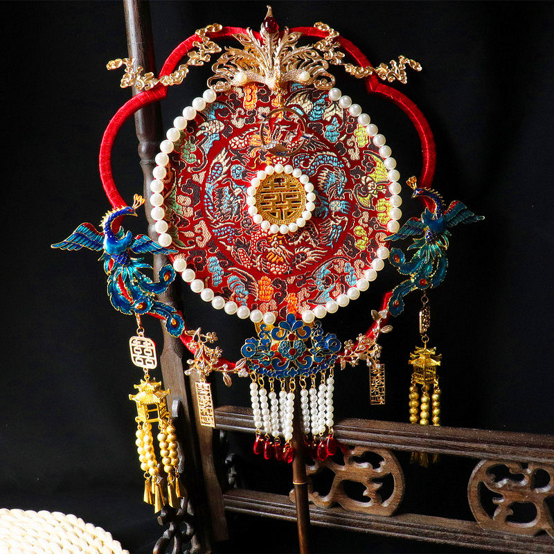 佳期原创新娘中式秀禾工艺扇遮面新古典高级感刺绣材料包团扇diy,家居饰品,工艺扇/团扇/喜扇/折扇,淘宝优惠券,粉丝福利购,淘宝优惠卷