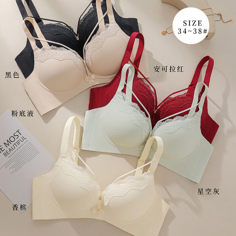 无痕聚拢性感美胸带内衣立体无钢圈上薄下厚提拉舒适上托女士文胸