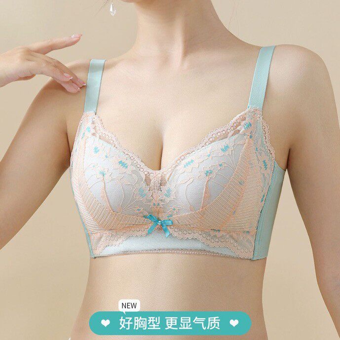 小胸聚拢加厚显大馒头杯无痕内衣女透气软支撑上托防下垂文胸罩