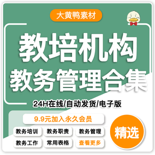 教育培训机构教务管理制度表格营销工作职责流程手册培训ppt课件