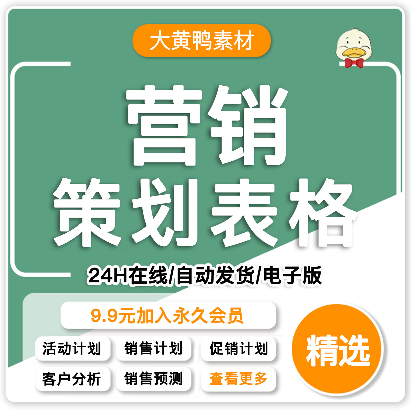 营销策划活动策划方案excel模板表格电商公司企业策划方案模板