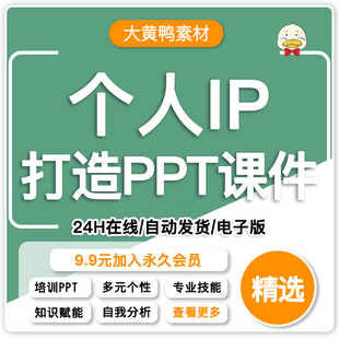 如何打造个人IP培训PPT课件5个成品泛娱乐化时代的内容创业学习