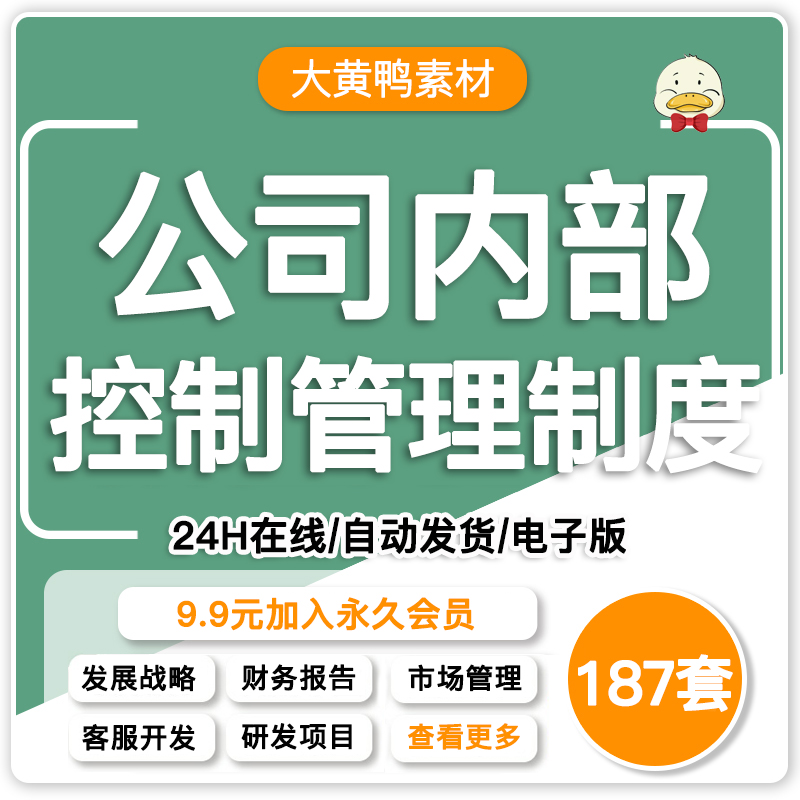 公司内部控制管理制度资料企业风险审批权限流程内控手册审计财务