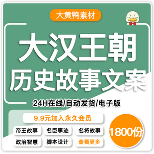 历史故事知识书单号文案素材中国名人古今人物传记朝代口播文案