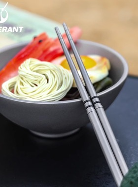 SILVERANT/银蚁纯钛筷子便携可拆卸式餐具户外露营耐高温防滑钛筷