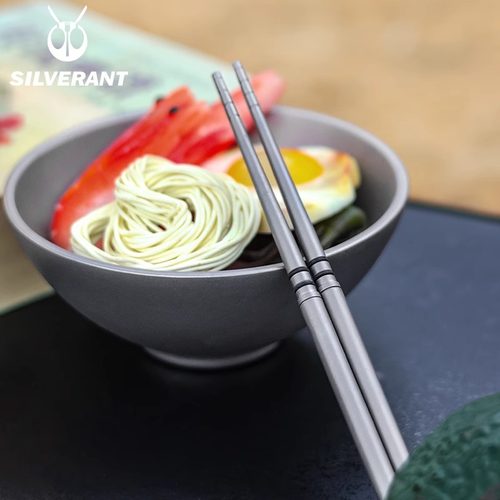 银蚁纯钛筷子耐高温防滑