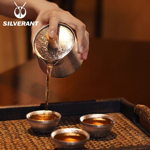 银蚁纯钛泡茶器露营快客杯