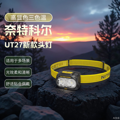 奈特科尔头灯强光可充电头戴式