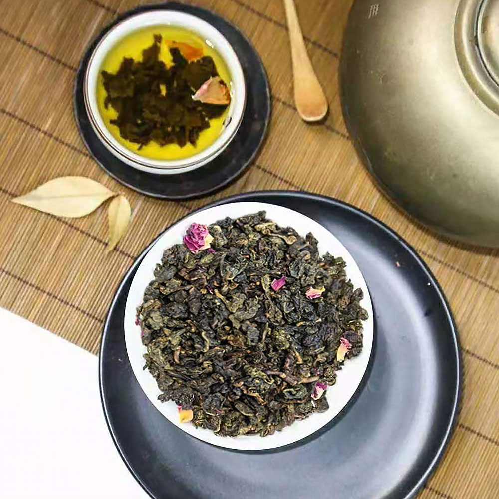 德国原茶进口调味再加工茶 欧标SFT玫瑰蜜桃乌龙茶100g袋装散泡茶