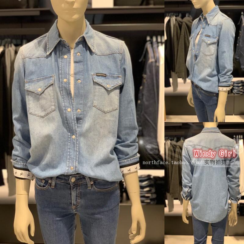 CK Women&#39;s long sleeve shirt 19 Autumn Calvin klein Jeans Korea purchasing J212072 Denim Shirtin the Women's clothing/Boutique , Shirt  category - from Buy2taobao.com to provide professional Taobao agent buy service