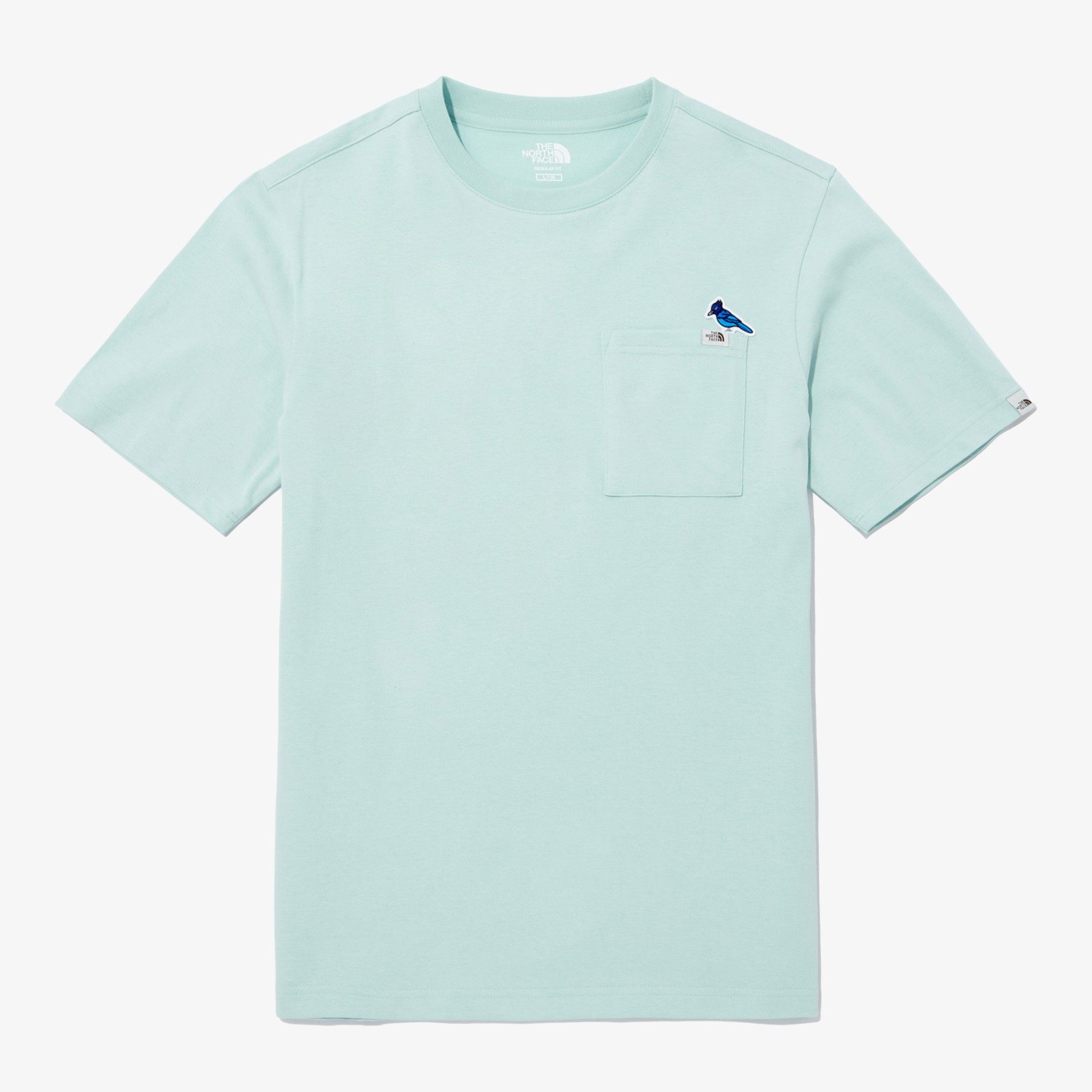 the north face/北面 韩国代购23春夏nt7up07男女口袋刺绣短袖t恤