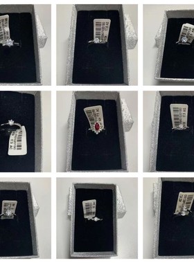 17号白金色闪耀美戒指围53mm璀灿皓石女戒持久保色2021年新品手饰