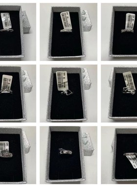 18号白金色光亮闪耀戒指指围57mm女戒个性指环时尚手饰新品装饰品