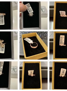 18号玫瑰金色时尚钻戒首饰女士