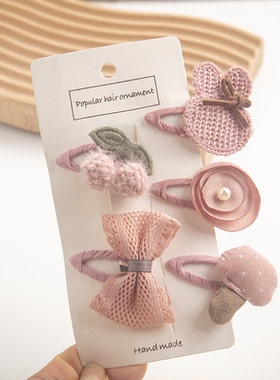 婴儿发卡韩国宝宝不伤发bb夹子儿童发量少胎毛公主蝴蝶结头饰发饰