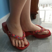 凉鞋 高货木屐高跟舞姬阴阳师拖鞋 cosplay 实木 花魁艺伎 凛凛蝶