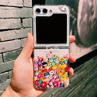 适用于折叠屏三星ZFlip6 Flip w24 3卡通公仔壳ZFlip7创意硬壳 ZFlip5手机壳zflip4韩版