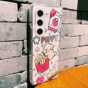 适用于三星fold6手机壳fold5折叠屏国行心系天下w23/W24大折叠Galaxyzfold7狗狗薯条防摔透明三星FOLD4保护壳