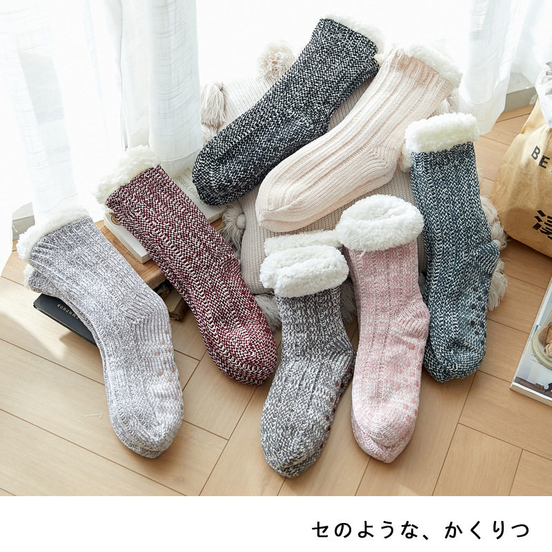 批发地板袜子女大人加绒家居月子腿套睡眠圣诞袜雪地袜拖鞋地毯