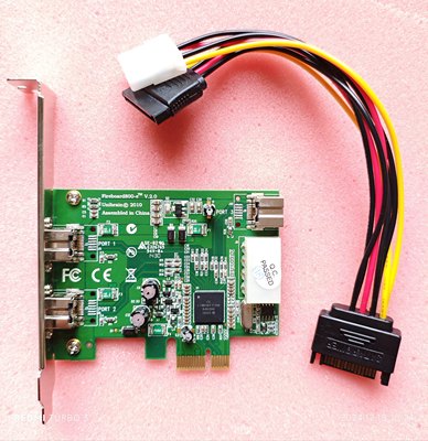 全新FireBoard800-e PCI-E 1394B卡 工业相机驱动卡 灰点，带供电