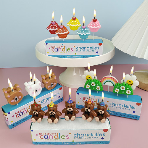 包邮生日蜡烛卡通小熊蜡烛