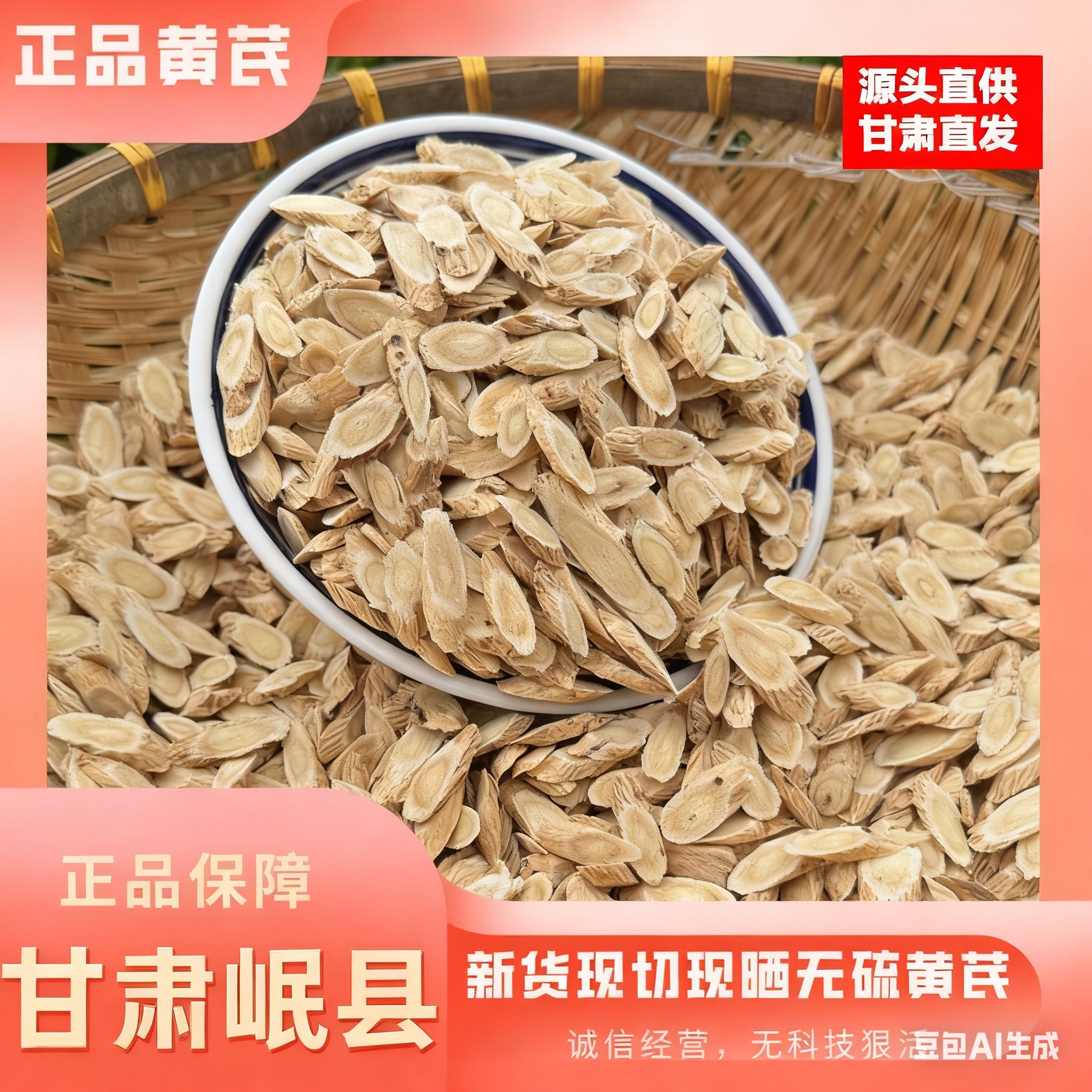 甘肃岷县黄芪特级黄芪无硫北芪黄芪泡水枸杞红枣非野生黄芪