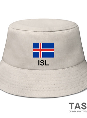冰岛Iceland国家帽子渔夫帽男女户外钓鱼太阳帽学生防晒帽设 无界