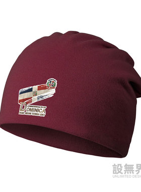 多米尼加共和国DOM国旗标志薄款棉帽男女围脖包头帽潮0010设 无界