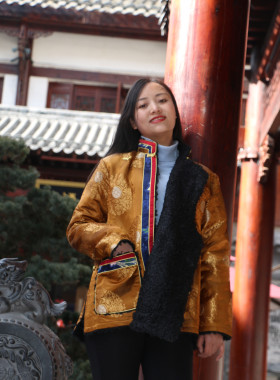 安多姑娘推荐藏装藏式外套清仓冬季女式加毛外套