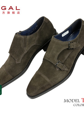 REGAL丽格T50B BJ23春秋反绒真皮商务男士孟克鞋正装皮鞋上班通勤