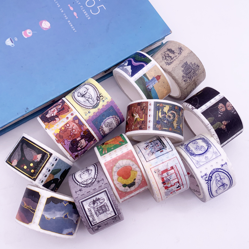 邮票式手撕和纸手帐复古小清新ins风手帐DIY装饰贴凯蒂猫  库洛米