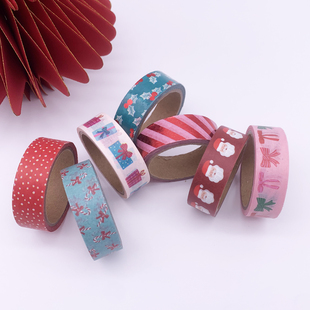 和纸手帐胶带 圣碟系列老人卡通节色彩日常实用彩色整卷韩版diy