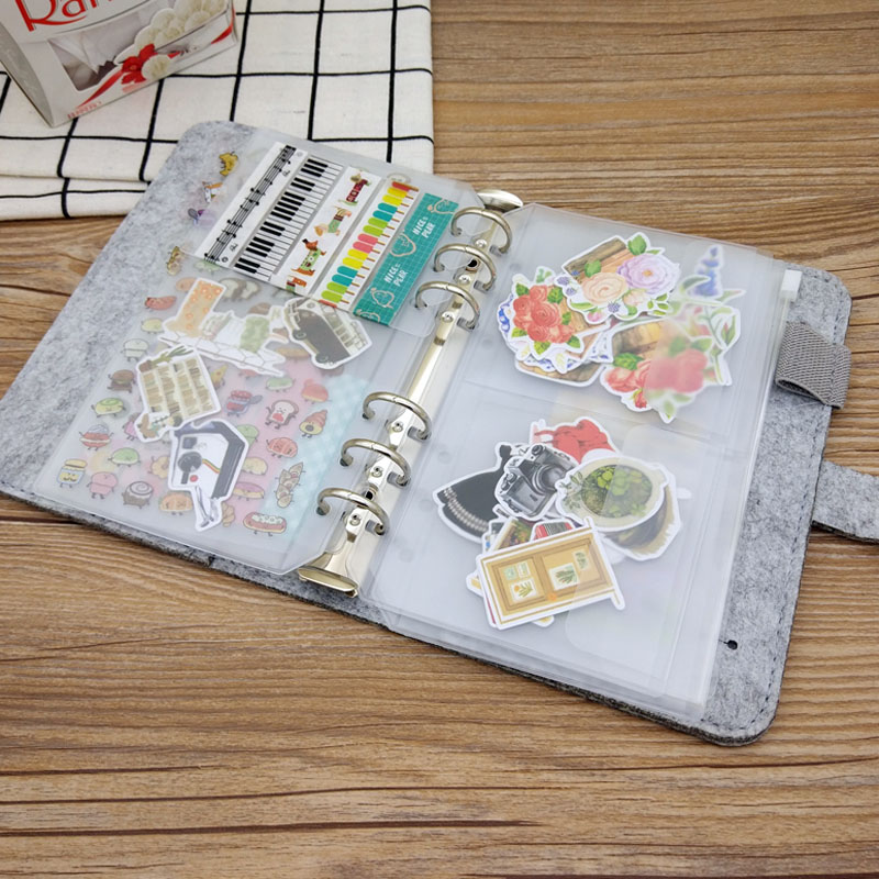 包邮手帐活页分类贴纸收纳册